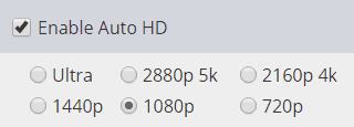 High Definition Options