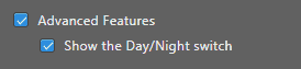 The Night mode palette option