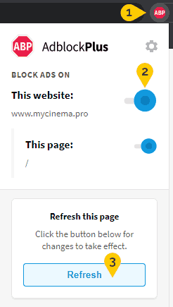 how to whitelist a website on adblock plus