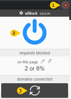 Add to the Whitelist in uBlock